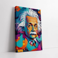Mushen Studio Soyut Renkli Albert Einstein Kanvas Tablo Duvar Dekoru Salon Ofis Yatak Odası