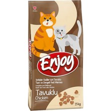 Enjoy Yetişkin Kediler Için Tavuklu Tam ve Dengeli Kedi Maması 15 kg