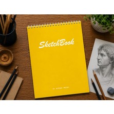 Pagos Yayınları Wise Owl Premium A4 SketchBook Sert Kapak Eskiz Defteri | 200 gr Kağıt | 30 Yaprak (60 Sayfa) | Karakalem & Teknik Çizim İçin