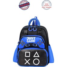 Alanç Gift Ultra Lüks Erkek Çocuk Sırt Destekli Suya Dayanıklı Kreş, Anaokulu Sırt Çantası ve Gamer Joystick Kalemlik