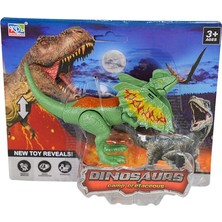 bebekokusu Hareketli Dinozor Figür Yeşil Dilophosaurus