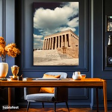 Tablofest Dikey Kanvas Tablo Anıtkabir Bulutlu Gökyüzü Atatürk Tablosu Ev Ofis Duvar Dekoru