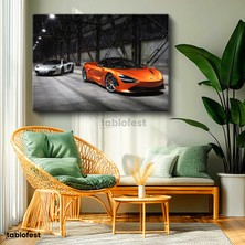 Tablofest Yatay Kanvas Tablo Depo Hangarda Iki Adet Mclaren Spor Araba Mclaren Tablosu Ev Ofis Duvar Dekoru