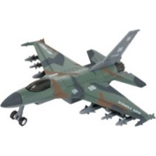Mega Oyuncak Çek Bırak Die Cast Sesli ve Işıklı Yeşil Savaş Uçağı 816