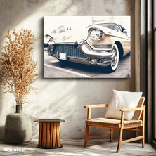 Tablofest Yatay Kanvas Tablo 1957 Klasik Cadillac Eldorado Nostalji Araba Tablosu Ev Ofis Duvar Dekoru