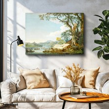 Tablofest Yatay Kanvas Tablo Paul Sandby Windsor Kalesi Nehir Kenarı Piknik Detayı Ressam Tablosu Duvar Dekoru