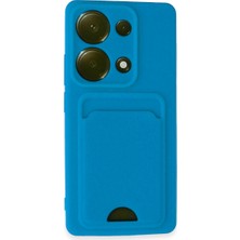 The Gencoo Xiaomi Redmi Note 13 Pro 4g Kılıf Kelvin Kartvizitli Silikon - Mavi