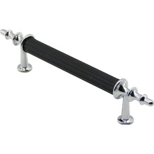Shopwave 10 Adet Krom - Siyah Boru Kulp 9.6cm (5047)