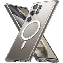 Magicool Samsung Galaxy S24 Ultra Kılıf Magneticsafe Şeffaf Silikon - Şeffaf