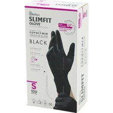 Shopwave Reflex Slimfit Glove KOD-033 S Siyah Pudrasız Muayene Eldiven 100LÜ (5047)