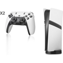 MiraLive Pro Retro Oyun Konsolu Hdmı Çift Gamepad Seti 128 GB Hafıza Kartlı 2.4g Kablosuz Beyaz Gs5