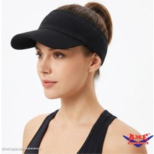 Axe Sportswear Esnek Vizör Şapka Uv Güneş Koruyucu Günlük Plaj Tenis Şapkası