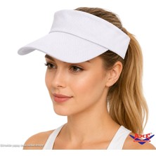 Axe Sportswear Arkası Ayarlanabilir Cırtlı Vizör Şapka Uv Güneş Koruyucu Günlük Plaj Tenis Şapkası