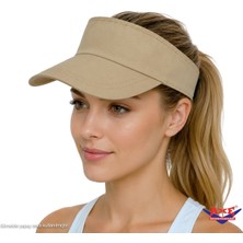 Axe Sportswear Arkası Ayarlanabilir Cırtlı Vizör Şapka Uv Güneş Koruyucu Günlük Plaj Tenis Şapkası