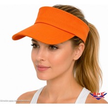 Axe Sportswear Arkası Ayarlanabilir Cırtlı Vizör Şapka Uv Güneş Koruyucu Günlük Plaj Tenis Şapkası