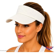 Axe Sportswear Arkası Ayarlanabilir Cırtlı Vizör Şapka Uv Güneş Koruyucu Günlük Plaj Tenis Şapkası