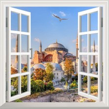 Uravas Store Pencere Poster Duvar Kağıdı Ayasofya Camii Yapışkanlı Sticker