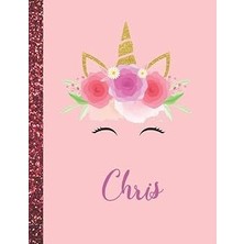 Uravas Store Chris: Chris Marble Size Unicorn Sketchbook Personalized White Paper For Girls And Kids To Drawing And Sketching Doodle Taking Note Size 8.5 x 11