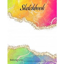Uravas Store Sketchbook: Rainbow Colorful Cute Artist 100+ Blank Pages, 8.5 x 11 Inches, Sketch Pad For Drawing, Doodling, Writing Or Sketching For Teenager