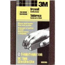 Uravas Store 3m Küçük Alan Alçıpan Zımpara Süngeri, 9,5 cm x 6,7 cm x 2,5 Cm, Ince/orta