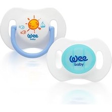 Uravas Store Wee Baby 2'li Gece Gündüz Emzik No:2 (Saklama Kabı Hediyeli) - Mavi