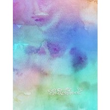 Uravas Store Sketchbook: Water Colour Pattern Affect Background, Large 8.5" x 11", 110 Pages, Perfect For Everyone, Crayons, Pencils, Drawing And Sketching