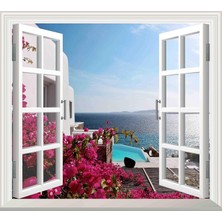 Uravas Store Pencere Poster Duvar Kağıdı Deniz Havuz Yapışkanlı Sticker