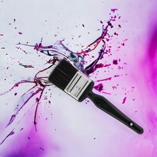Uravas Store BADEM10 Plastik Saplı Yağlı Boya Fırça No: 2 Resim Ressam Fırçası Hobi Sanat Duvar Metal Ahşap Boyama
