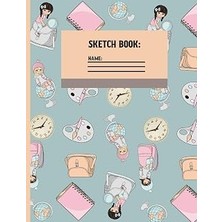 Uravas Store Sketchbook: Baby Blue Back To School Sketch Paper To Draw And Sketch In For Girls 120 Pages (8.5 x 11 Inch).