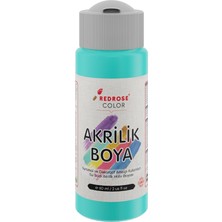 Uravas Store Red Rose Turkuaz Akrilik Boya 60 ml
