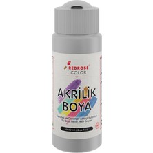 Uravas Store Red Rose Gri Akrilik Boya 60 ml