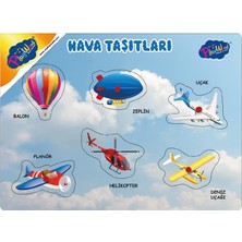 Uravas Store Playwood Ahşap Tutmalı Puzzle Deniz ve Hava Taşıtları