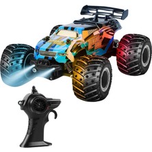 Uravas Store Giffy/oyuncak 2.4 Ghz Uzaktan Kumandalı Şarjlı LED Işıklı Drift Atan 15 Km Hız Yapan Off Road Araba 45 Dk Sürüş Süresi 1200 Mah Batarya (Mavi)