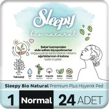 Uravas Store Sleepy Bio Natural Premium Plus Hijyenik Ped Normal 24 Adet Ped
