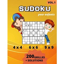 Uravas Store Sudoku Pour Enfants: Jeu De Logique Sudoku Pour Enfants | 200 Grilles Avec Les Solutions | En Format 4x4, 6x6 Et 9x9 |niveau Très Facile