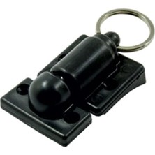 Uravas Store Cam Balkon Emniyet Plastik Kilit, Siyah, Metal Halka ile