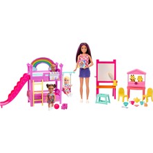 Uravas Store Barbie Skipper Bebek Bakıcılığı Eğlencesi Oyun Seti 3 Bebek, Mobilya ve 15'ten Fazla Aksesuar ile Barbie Skipper Bebek Bakıcılığı Eğlencesi Oyun Seti HND18