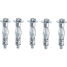 Uravas Store Çelik Alçıpan ve Boşluk Dübel Frt Tuğla Duvar Bims Paraşüt Dübeli 5X37 Metal 5 Adet