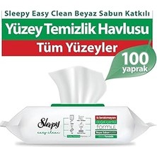Uravas Store Sleepy Easy Clean Yüzey Temizlik Havlusu (Beyaz Sabun Kokulu) 100'LÜ