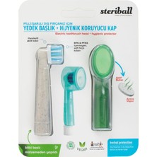 Uravas Store Steriball Pilli/şarjlı Diş Fırçanız Için Yedek Başlık ve Hijyenik Koruyucu Kapak