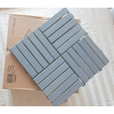 Uravas Store Akasya Ahşap Yer Karosu, Gri 30X30 Cm, 10'lu Paket, 0.9 M² Yer Kaplama