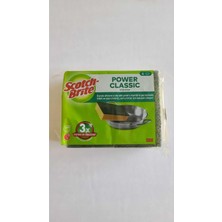 Uravas Store Scotch Brite Bulaşık Süngeri Power Classic Yeşil Klasik 4 ' Lü -3 Kat Daha Güçlü Temizlik/oluklu Değildir.