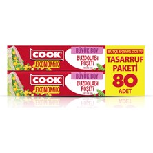 Uravas Store Cook Ekonomik Büyük Buzdolabı Poşeti, 30 x 42 Cm, 80 Yaprak, Şeffaf