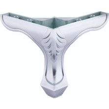Uravas Store (4 Adet) Lükens Lüks Plastik Krom 14 cm Mobilya Oturma Grubu Kanepe Tv Ünitesi Koltuk Ayağı Ayakları