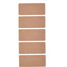 Uravas Store Kahverengi 5 Adet Yapışkanlı Sandalye, Masa, Koltuk Altı Parke Koruma Keçesi Büyük, Dikdörtgen, 4 x 9 cm