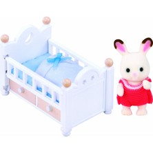 Uravas Store Çikolata Kulaklı Tavşan Bebek ve Yatağı