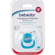 Uravas Store Bebedor 173 Crystal Series Damaklı Yalancı Emzik No:3, , Pembe, 18 Ay ve Üzeri