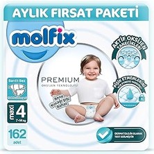 Uravas Store Molfix Premium Aylık Fırsat Paketi 4 Beden 162 Adet
