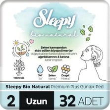 Uravas Store Sleepy Bio Natural Premium Plus Günlük Ped Uzun 32 Adet Ped