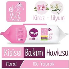 Uravas Store Sleepy Floral Kişisel Bakım Havlusu 100 Yaprak